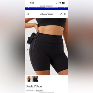 NWT Outdoor Voices Snacks 6” Shorts -Size Large